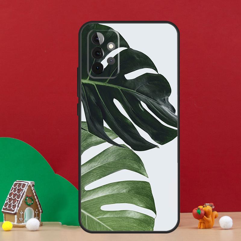 Leaves Monstera Green Case For Samsung Galaxy A55 A52 A32 A12 A33 A06 A16 A26 A36 A56 A15 A53 A13 A34 A54 A14 A17