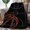 Black White Soccer Ball Print Flannel Blanket Sports Theme Soft Cozy Sofa Bed Throw Blanket