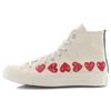 1970s Des Garçons Play Red Heart String High Top Espadrilles Unisex White