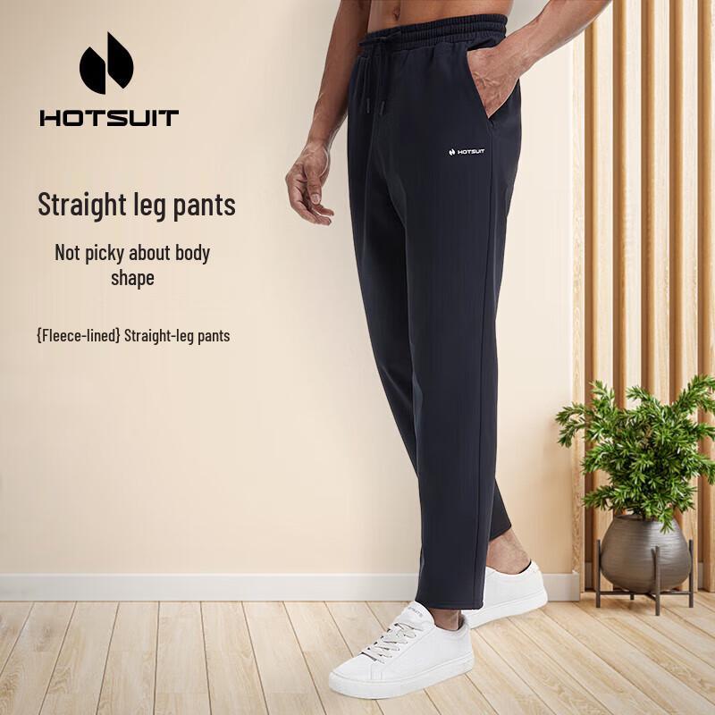 HOTSUIT Men s Fleece-Lined Straight-Leg Running & Training Sweatpants XL