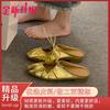 French retro silver baotou half slippers women's summer sandals 2025 gold soft flat bottom Muller soft bottom women's models