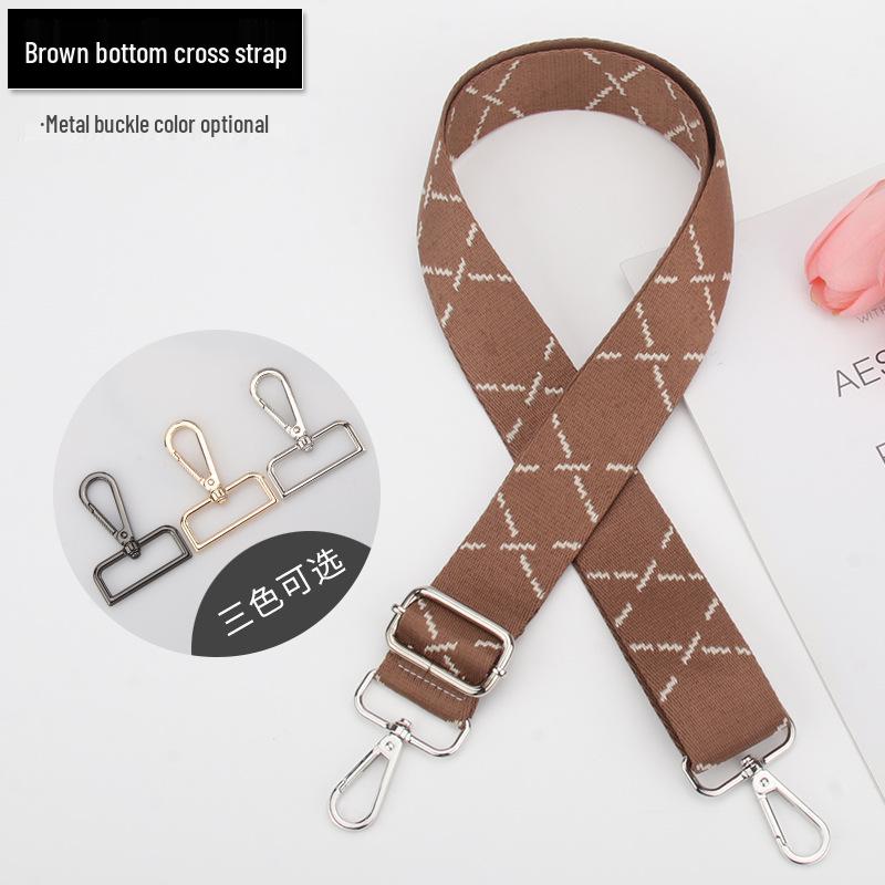 

Регулируемый ремень-кроссбоди в горизонтальную полоску для женских наплечных сумок Light Gold Buckle