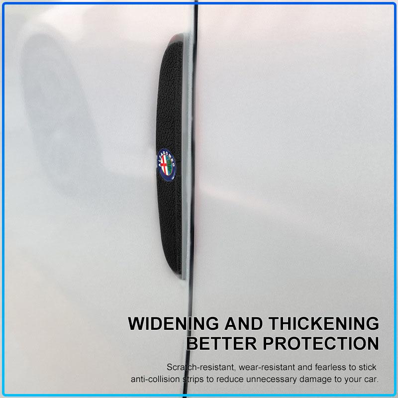 4 Peças Tira Anticolisão para Porta de Carro Adesivo de Proteção para Espelho Retrovisor Para Alfa Romeo 147 159 156 Giulietta Giulia Mito Spider Alpha Apoio de Cabeça