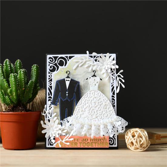 Gelinlik Takım Kesme Kalıpları Kendin Yap Scrapbook Kabartmalı Kağıt Kartlar Şablon Kalıp