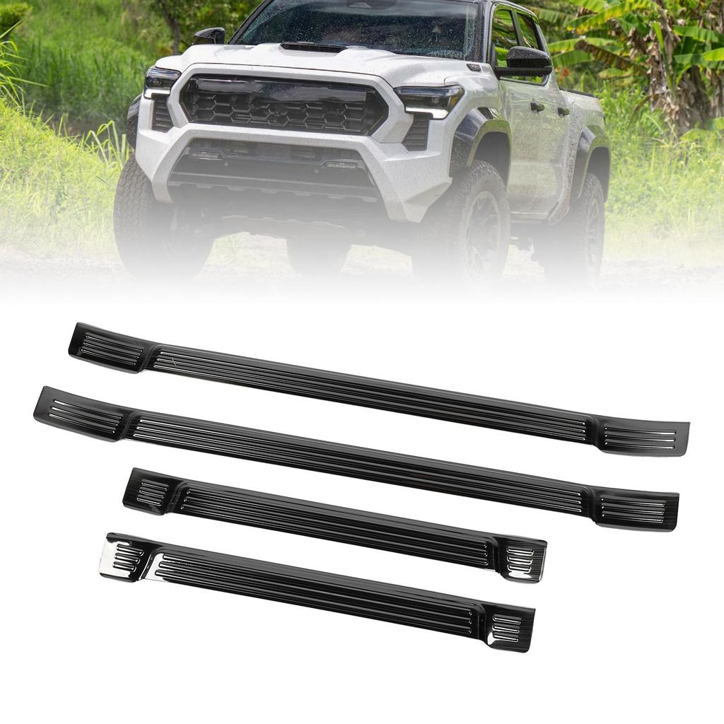 4pcs Door Sill Protector Scratch Stainless Steel Door Sill Scuff Plate Trim Sticker Strips for 2024