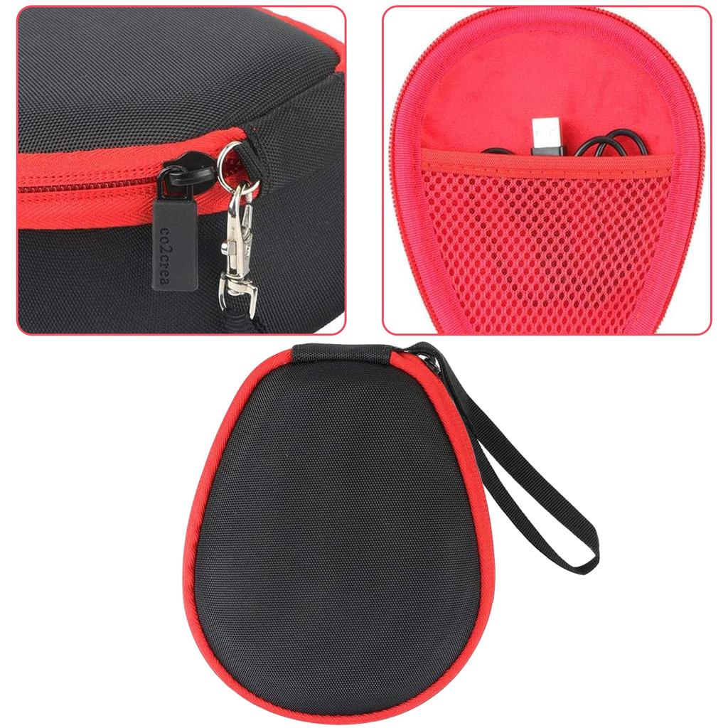 co2crea Hard Travel Case for AfterShokz Aeropex/TREKZ/OpenRun/OpenMove Open-Ear Wireless Bone Conduction Headphones (Red)