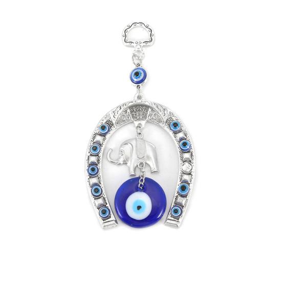 Thai Amulet Evil Eye Horseshoe Elephant Pendant Decor Retro Vintage Protect Dream Charm Talisman Powerful Wealth Success Health Luck Jewelry