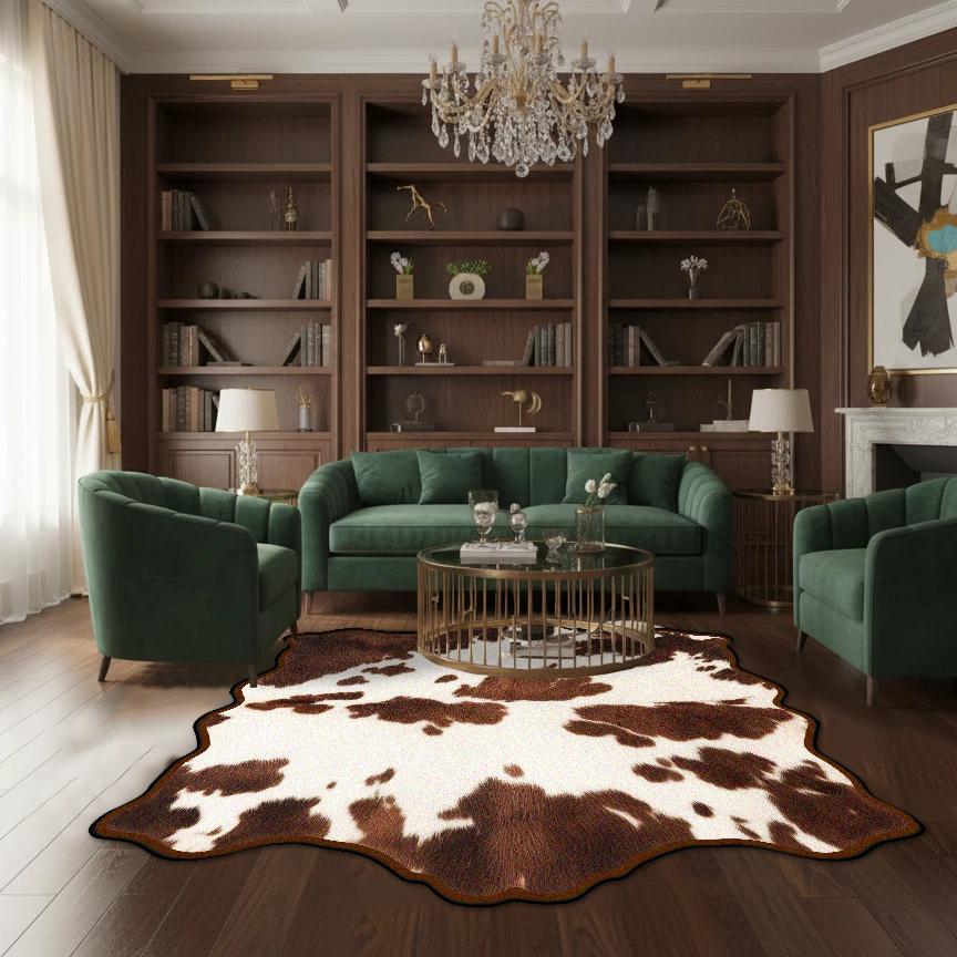 Tierhautimitat Außerirdischer Teppich Wohnzimmer Dekoration Weicher Teppich Schlafzimmer Dekor Einfache Reinigung Antirutsch Flanell Fußmatte Lounge