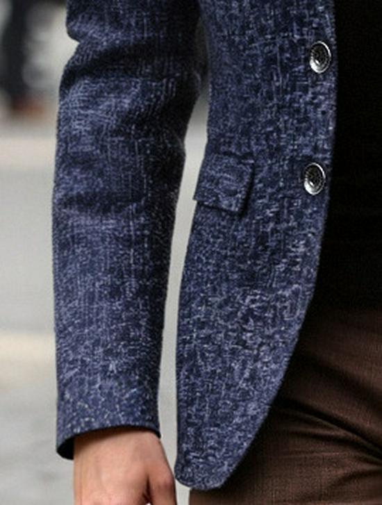 2025 Men's Thin Single-Breasted Casual Blazer - Spring/Autumn, Iron-Free