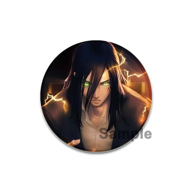 32/44/58mm Eren Yeager Ikony Pin Ručně vyráběná Brož Na Oblečení Kreslený Cosplay Odznak Batoh Dekorace Šperky Dárek