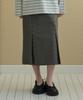 TTUDEMENT Stud Long Skirt_Charcoal