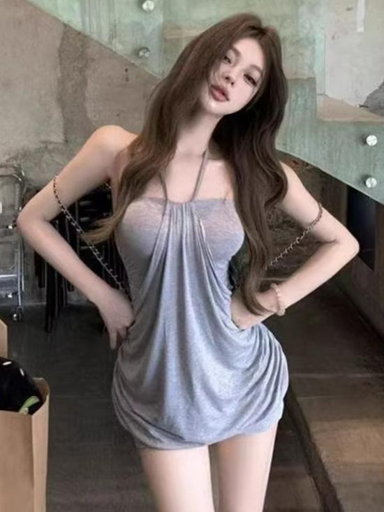 Vestido Mini Bodycon de Hombros Descubiertos de Moda - Estilo Veraniego Ceñido a la Cintura para Mujer