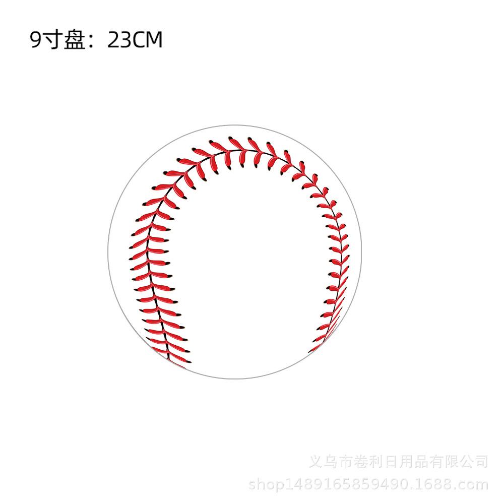 Baseball Baseball Themenparty Zubehör Geburtstagsdekorationen Einweg-Pappteller Pappbecher Papierservietten Tischdecke