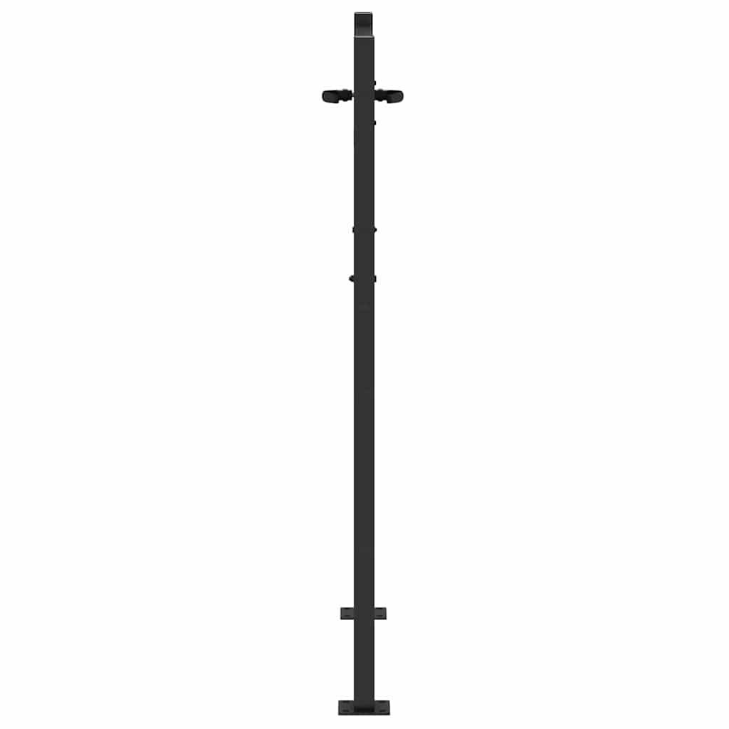 Garden Gate Black 110 X 155 Cm Powder Coated Steel