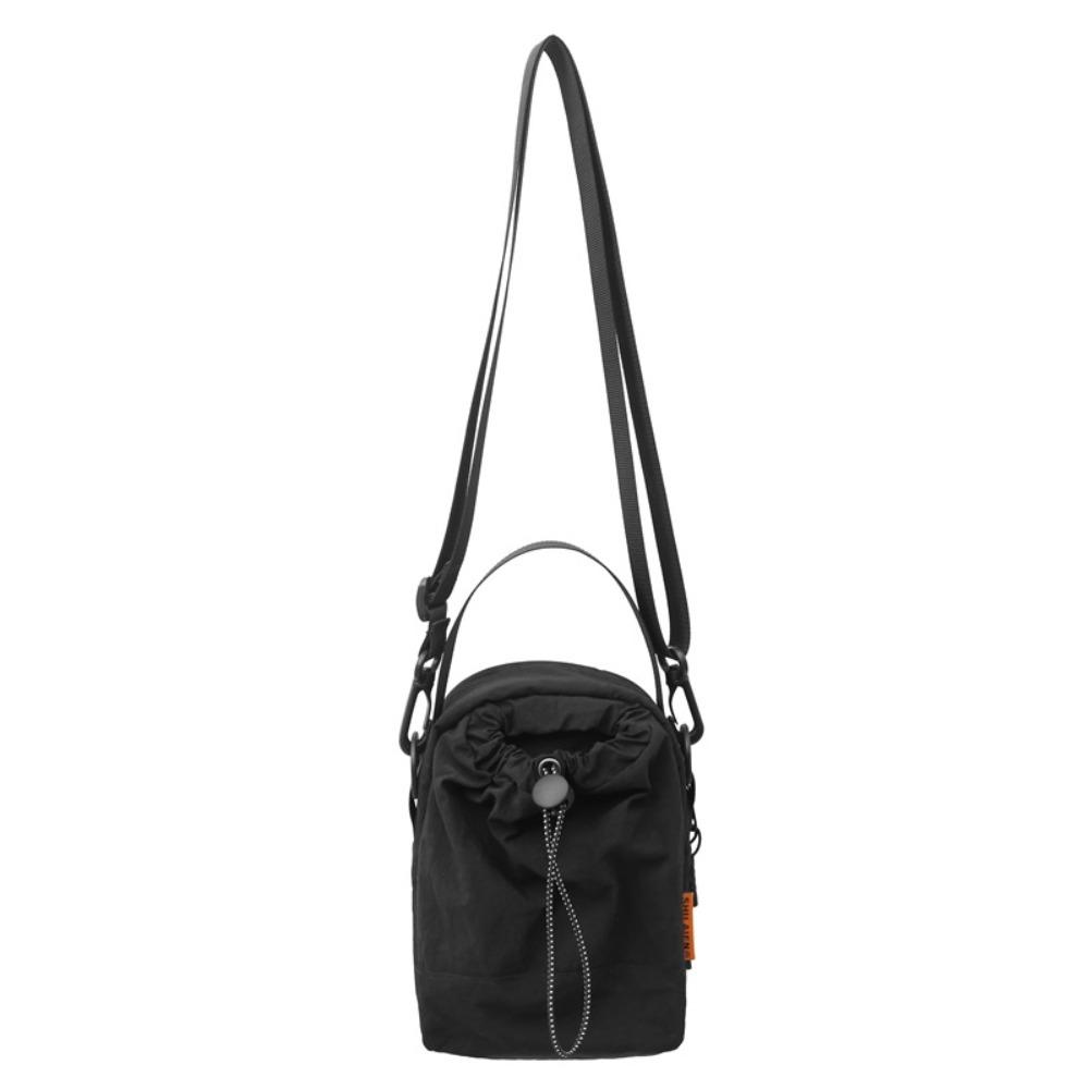 

Sports Nylon Shoulder Bag Coin Pouch Mobile Phone Pack Portable Drawstring Crossbody Bag Unisex чёрный