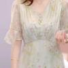 Light Feather Silk Floral Chiffon Dress Covering Meat 2026 Summer New Fashion Loose and Thin Temperament Over the Knee Skirt