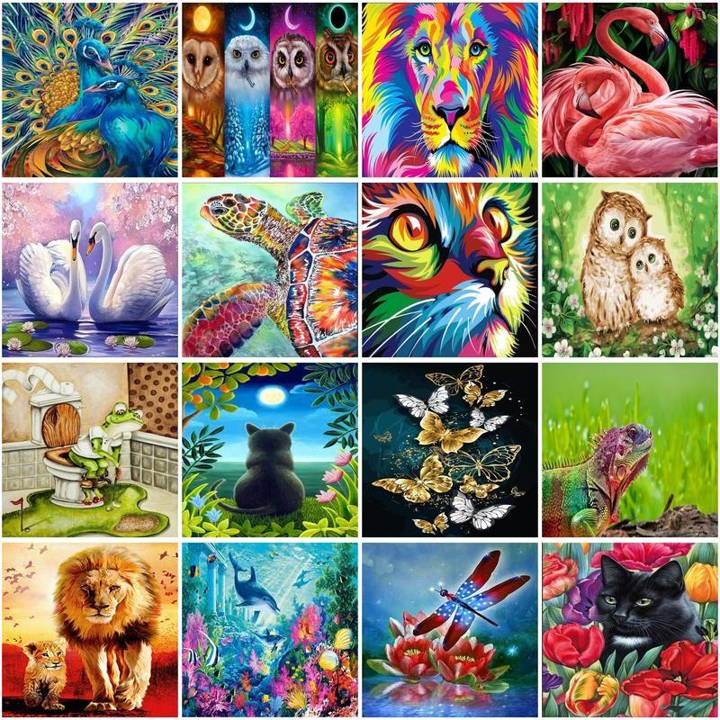 

Алмазная вышивка Набор бабочек Сова Тигр Лев 5d алмазная живопись Новый Волк Мозаика Животные Креативный современный ремесло