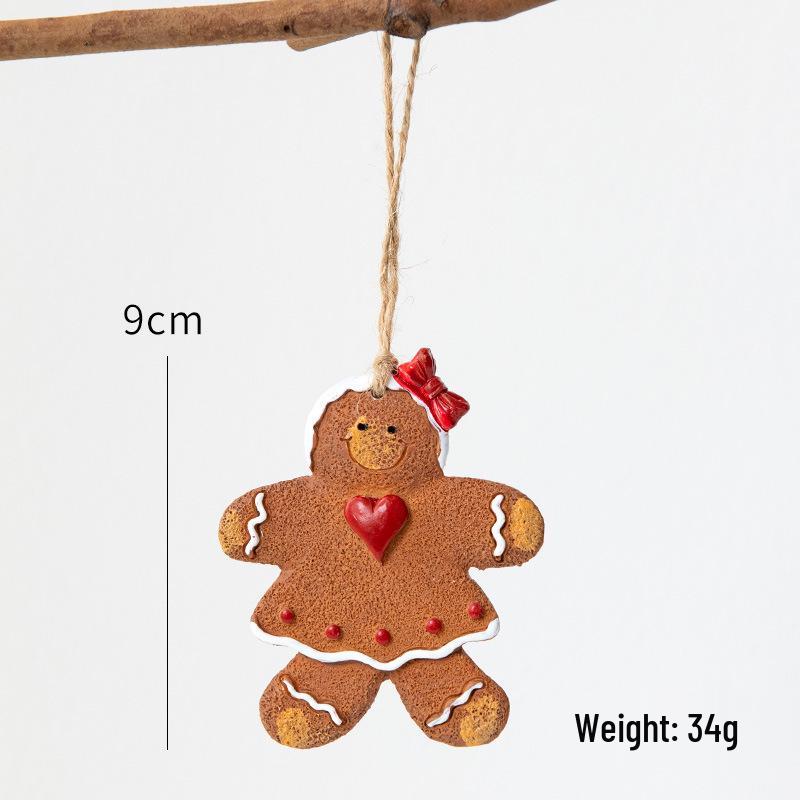 NUCHI Christmas Ornaments: Gingerbread Man, Santa Claus, Tree Bow, and Small Decorations.