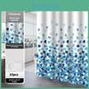 Hotel Grade Waterproof Polyester Shower Curtain With Floral Design For Home Bathroom And Hospitality Settings