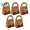 Decorative Chocolate Boxes 5Pcs Halloween Cartoon Candy Box, Double Sided Print Treat Gift Box with Handle, Dessert Packaging Cookie Pouch for
