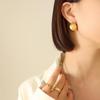 18K Gold-Plated Titanium U-Shaped Geometric Ear Cuff for Women