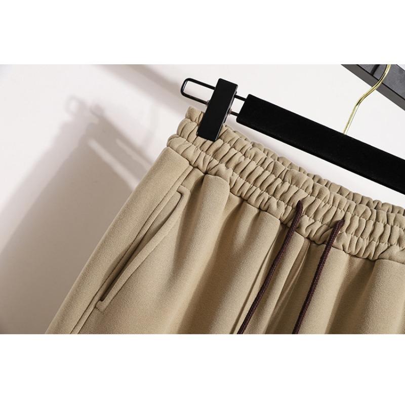 Winter Harlan Bunched Feet and Fleece Embroidered Thick Sweatpants