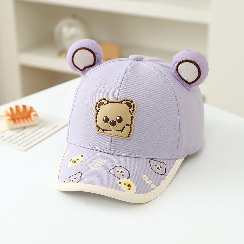 Cappellino da Baseball per Bambini con Orecchie d'Orso Cartone Animato – Carino Cappello Parasole per Bambini e Bambine