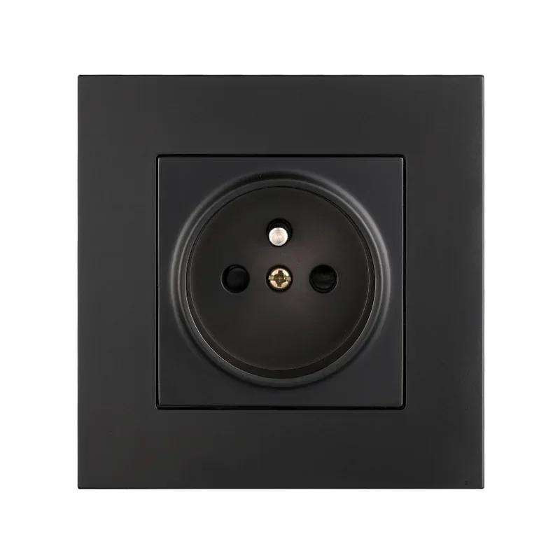 Standardní EU USB zásuvka typu C nabíjecí port, Francie se zásuvkou s vypínačem, 16A dvojitý rámeček, nástěnný USB napájení AC 110-250V