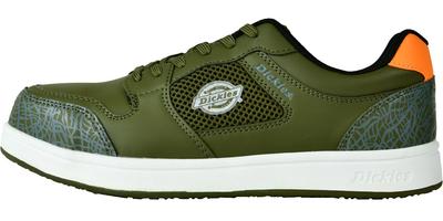 Safety Steel Toe Size Cm D-3317 Men's Sneakers, Low-Cut, Lightweight, Shock-Absorbing, Cap, Green, 28.0