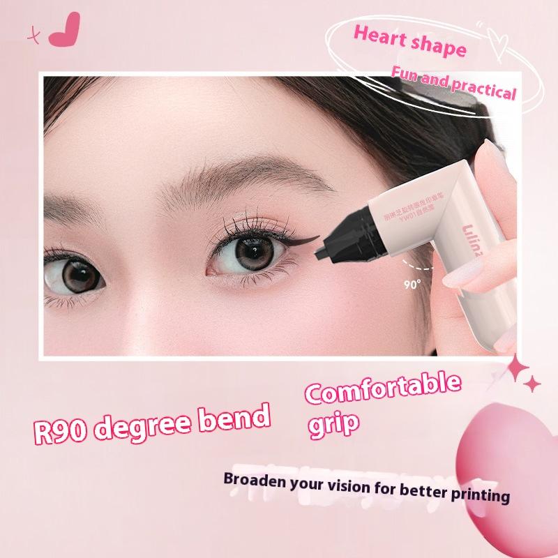 Double Head Rotatable Eyeliner Stamp Integrated Eyeliner Stamp Precise Outline Signet Long-Lasting Eyeliner Liquid Pen Cosmetics