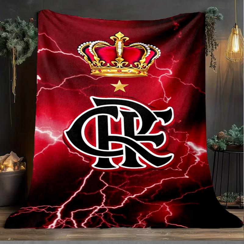 1PC CR Flamengo Printed Soft Flannel Blanket Throw for Adult Bedroom Living Room Sofa Camping Travel Fan Gifts Christmas Gifts