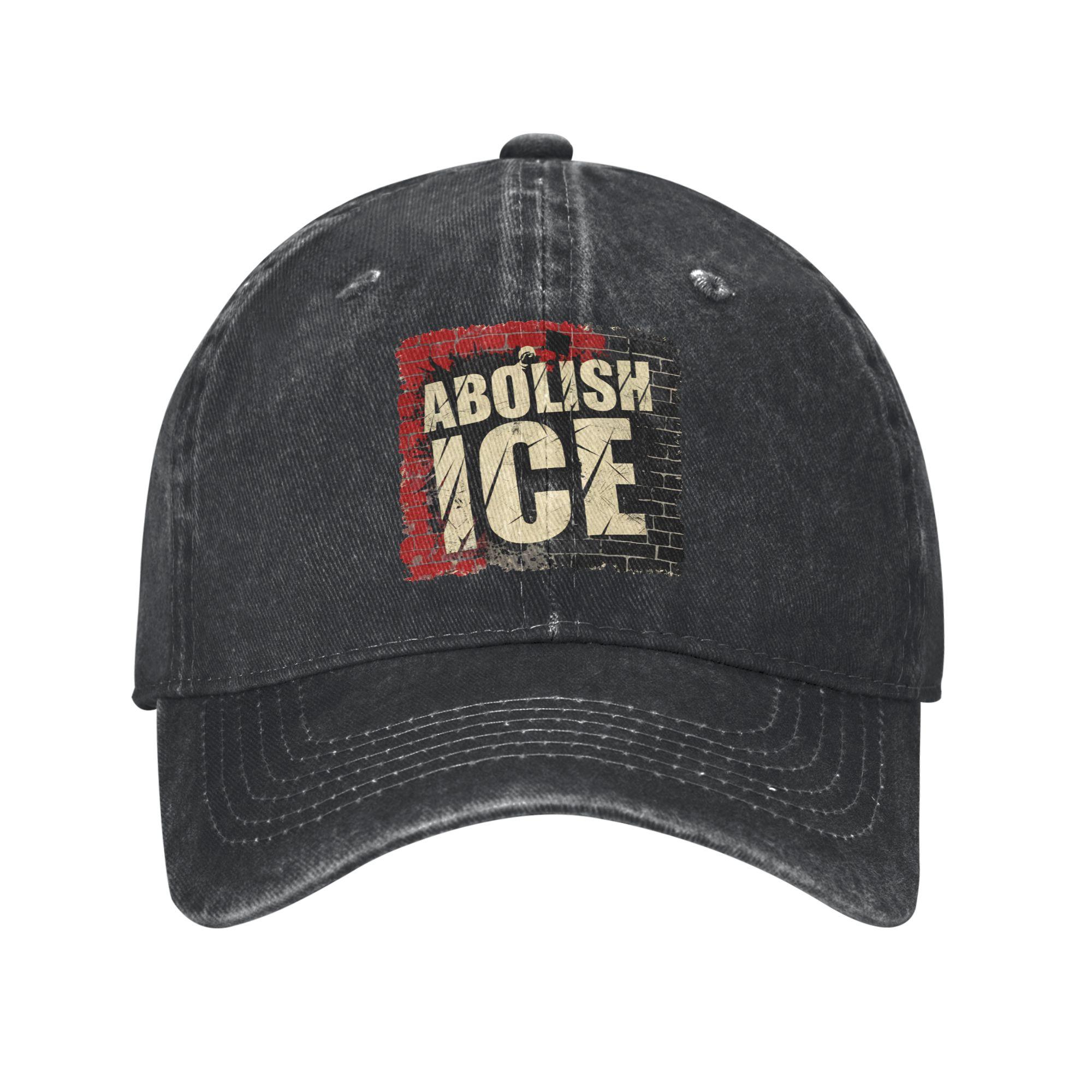 

Abolish ICE Washed Baseball Cap Streetwear Sun Hip Hop Hats Summer Men Adult Hiking Fishing Baseball Caps One Size