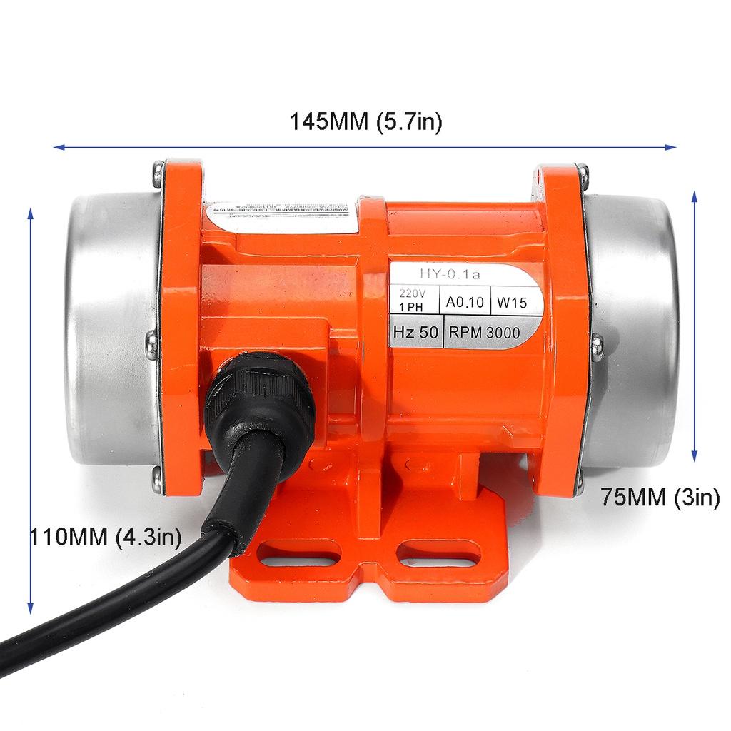 Moteur vibrant vitesse réglable pour Machine d'alimentation Machine à béton projeté Machine à laver + contrôleur de vitesse du moteur