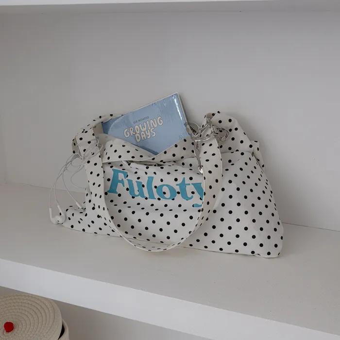 Dot eco bag white