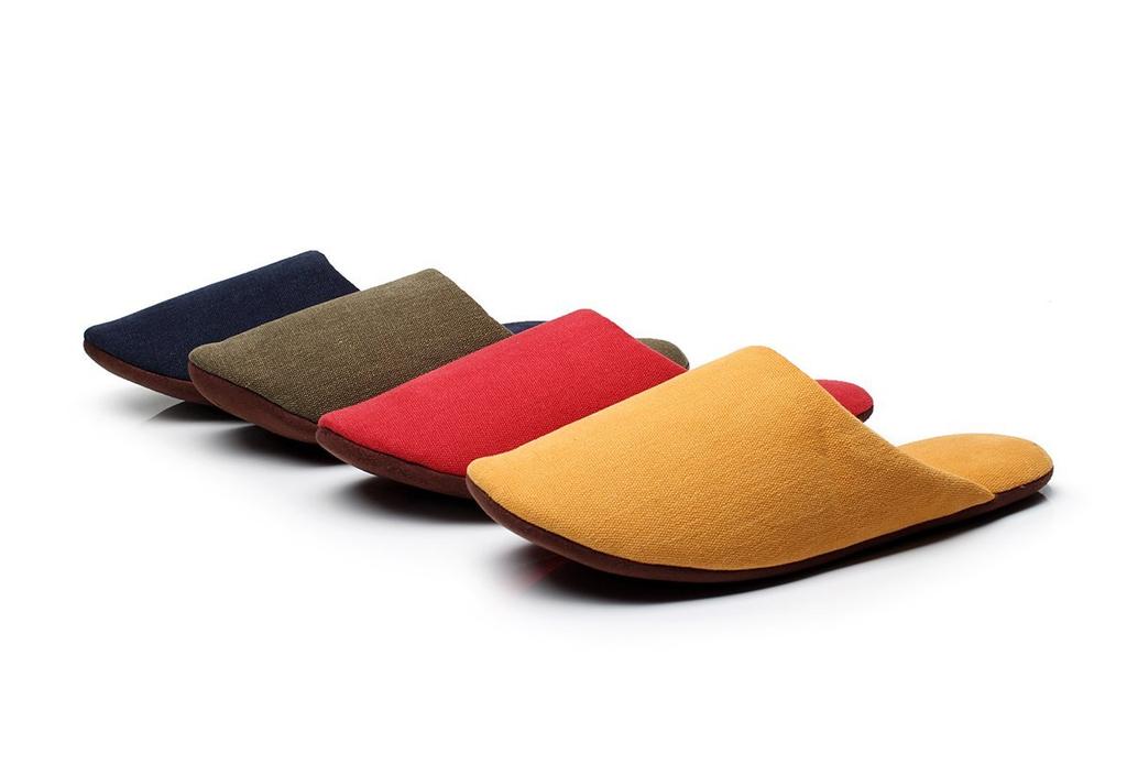 cotton indoor set of with cushioned soles for a calming effect [MOONROOM] Machine-washable slippers, 4,