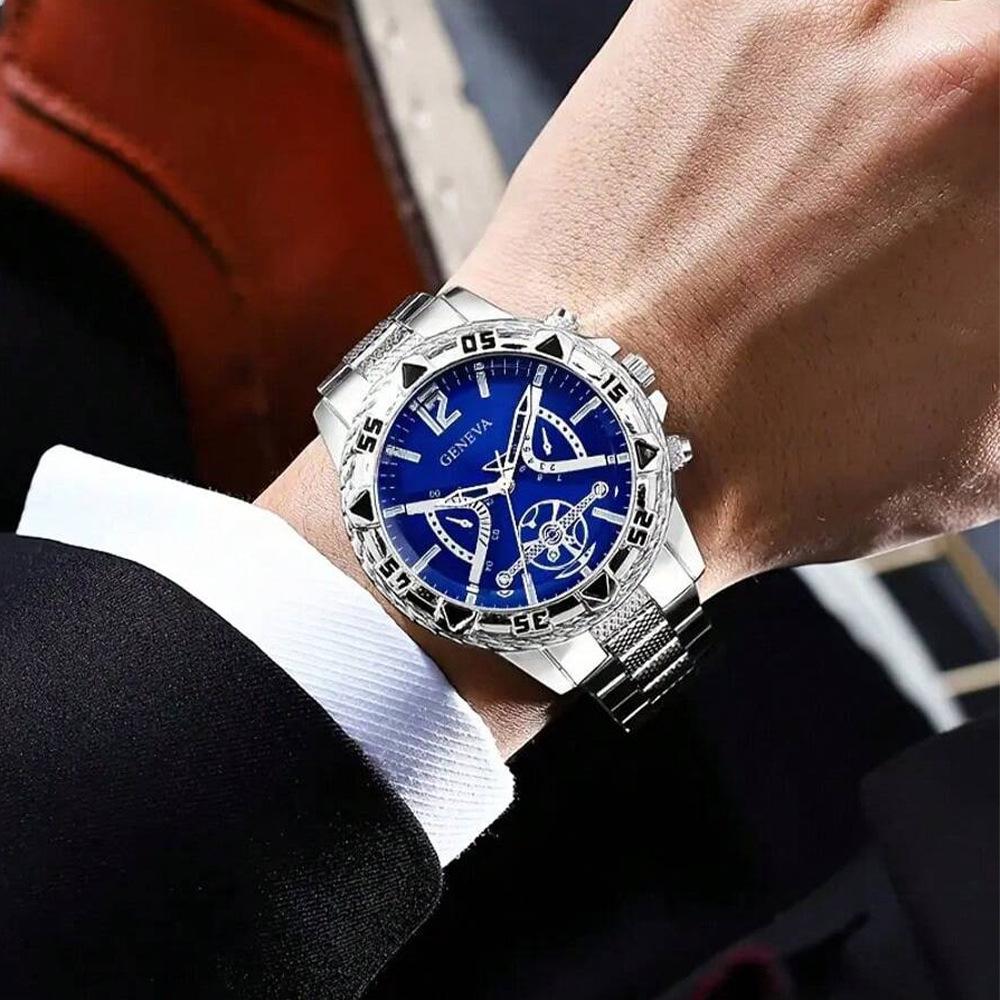 Business Men S Watch Male Volkswagen All Non-Automatic Mechanical Watch Steel Belt Men S Business Casual Quartz Watch
