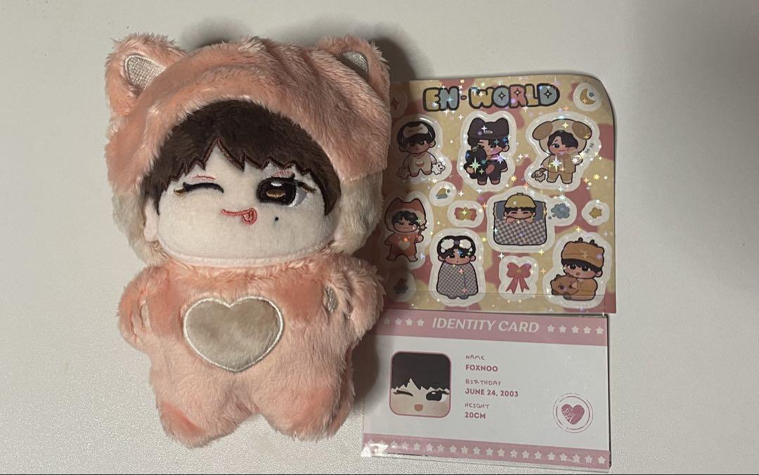 

[USED] Sunwoo Enhypen K-POP Cat Ear Plush Toy Approx. 20cm