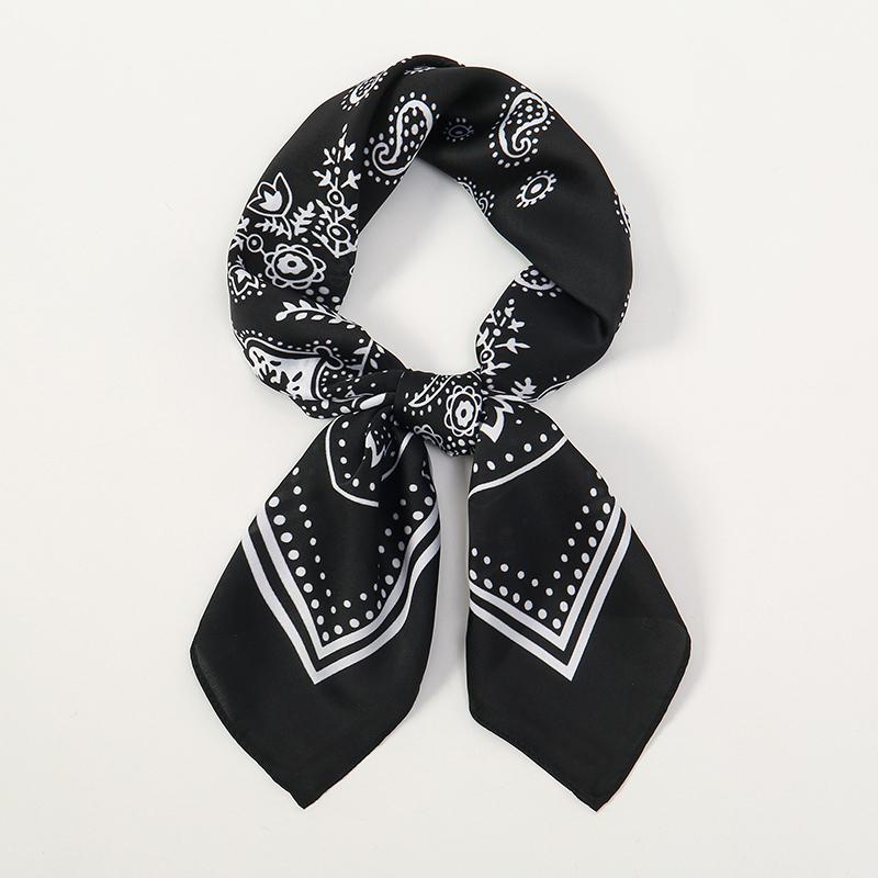 

Роскошный бренд Богемский принт Квадратный шелковый шарф для женщин Хиджаб Повязки для волос 70 см Шейный платок Женский атласный платок Бандана Повязка на голову 70x70cm
