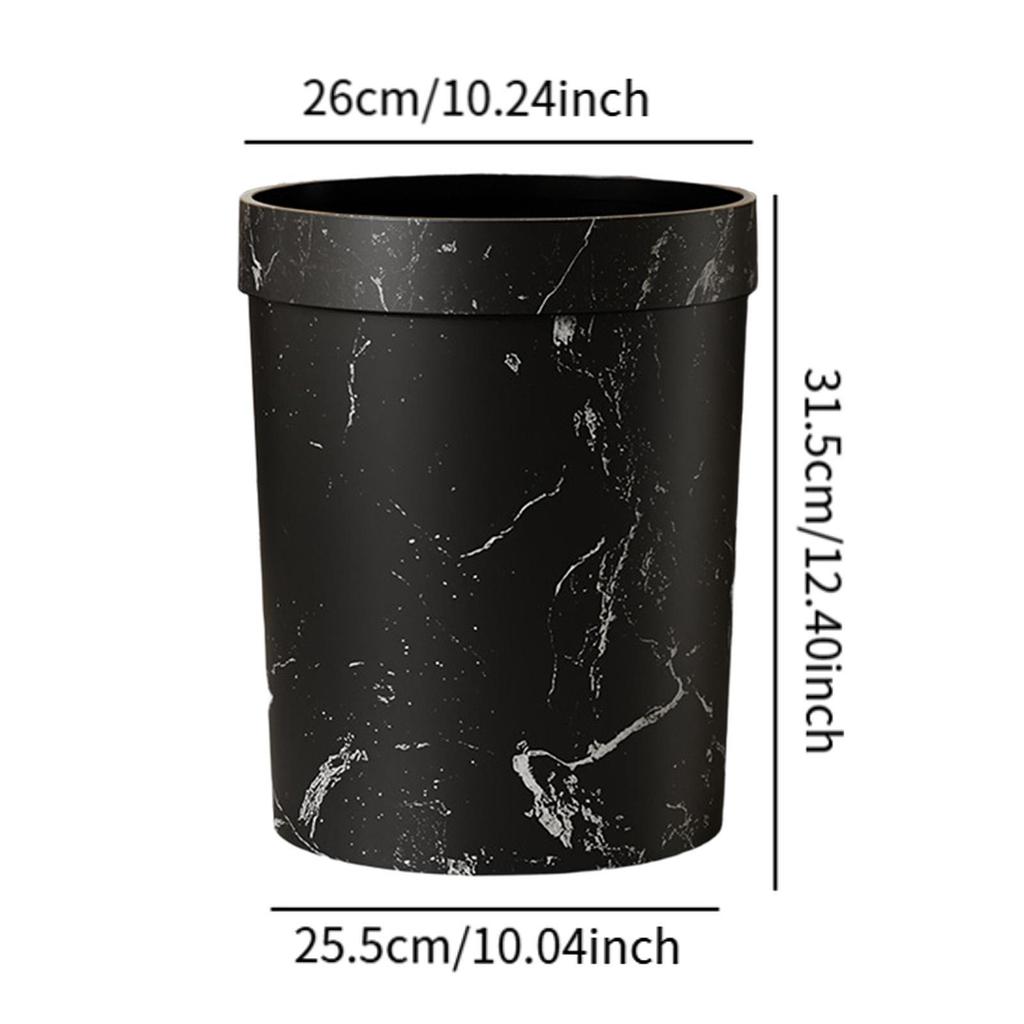 Ronde Prullenbak voor Huishoudelijk Gebruik, Herbruikbare Afvalcontainer voor Keuken en Woonkamer