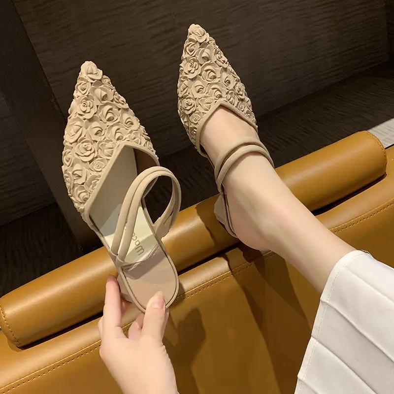 Fashion Wedge Heel Job Woman Slippers Outside Sexy Slides Sandals Jelly Apricot Mules Shoes For Women Small Size Shoe B Luxury Original