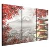 Picture On Italian Canvas 90 X 60 Cm Triptych - Asian Style - Nature Picture On Italian Canvas 120 X 80 Cm Triptych - Asian Style - Nature
