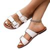 2025 Plus Size Women's Buckle Strap Flat Outdoor Flip-Flops