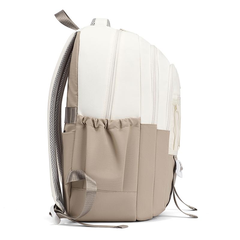 Middle School Student Schoolbag Color Block Women's Large Capacity Waterproof Lightweight Backpack