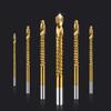 6pcs Auger Multi-functional Twist Bore Bits Hole Opening Straight Shank Grooving Drills 3-8MM Steel HSS Drill Bits Carpenter