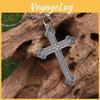 Cross Retro Geometric Necklace Electroplated Finish Unisex Fashion Accessory