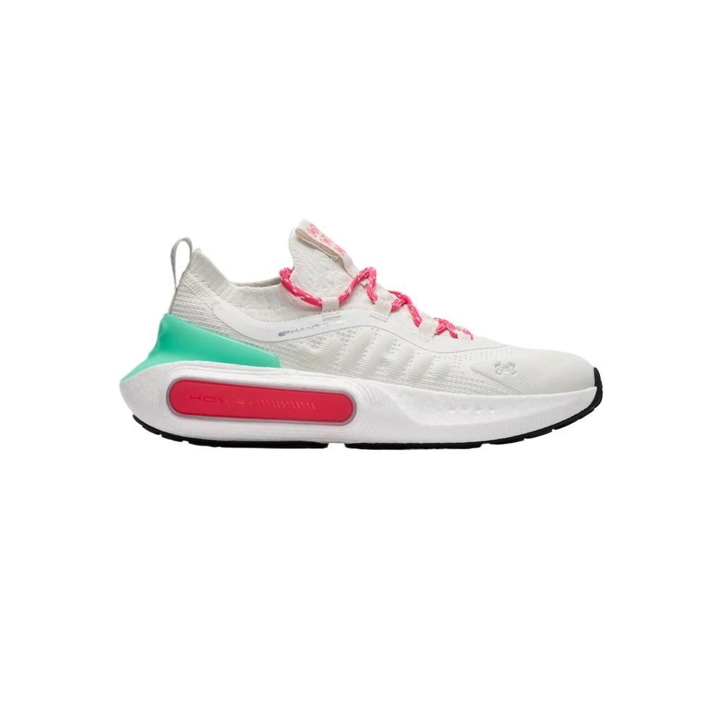 Under Armour HOVR Phantom 4 White Quartz Green Pink Women Sneakers Comet-Green Super-Pink 3027594-114