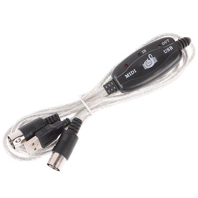 USB In-Out MIDI-Schnittstellenkabelkonverter zum PC-Musiktastatur-Adapterkabel