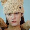 AWESOME NEEDS SS CAT KNIT HAT_BEIGE
