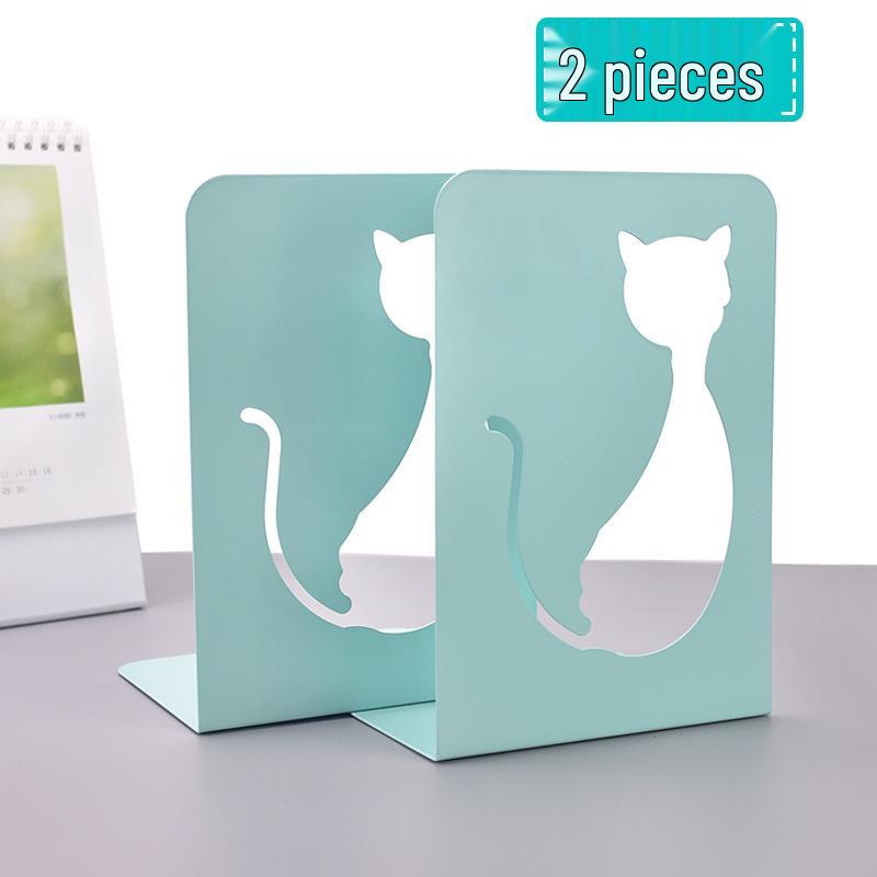 L-Shaped Metal Bookends for Students - Large Desktop Shelf Divider