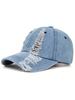 Ripped Denim Baseball Cap For Men And Women Casual Outdoor Sun Hat